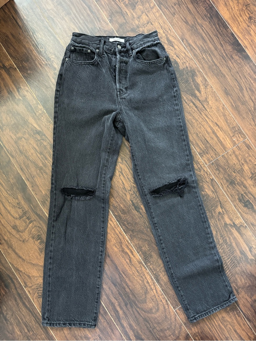 PacSun Black Distressed Dad Jeans